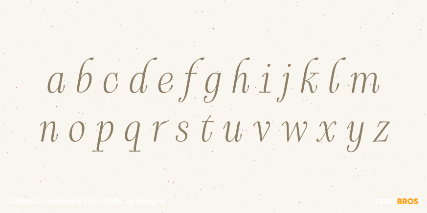 Cartes Condensed Thin Italic Font Poster #3