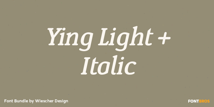 Ying Light + Italic Font Poster #1