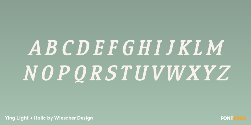 Ying Light + Italic Font Poster #1