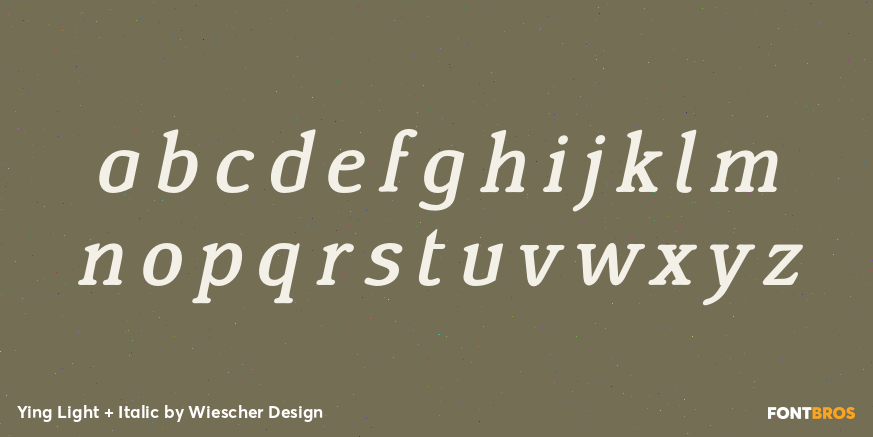 Ying Light + Italic Font Poster #1