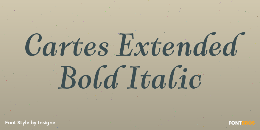 Cartes Extended Bold Italic Font Poster #1