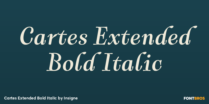 Cartes Extended Bold Italic Font Poster #1