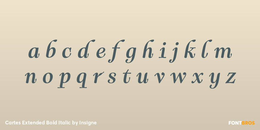 Cartes Extended Bold Italic Font Poster #1