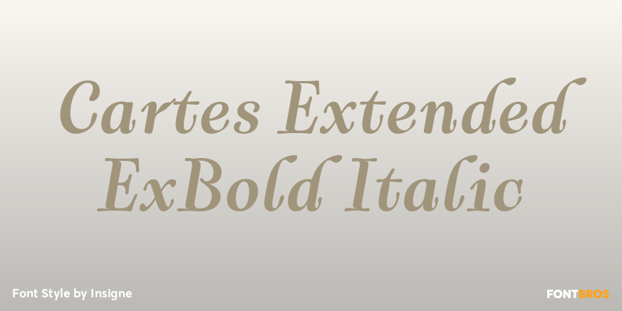 Cartes Extended ExBold Italic Font Poster #1