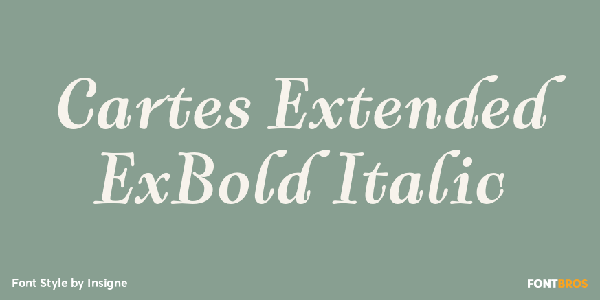 Cartes Extended ExBold Italic Font Poster #1