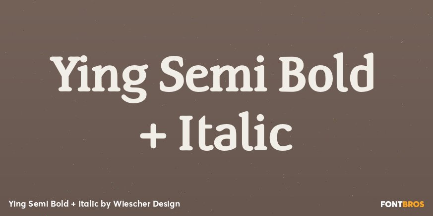 Ying Semi Bold + Italic Font Poster #1
