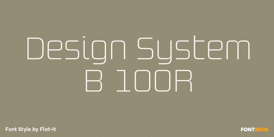 Design System B 100R Font Poster #1