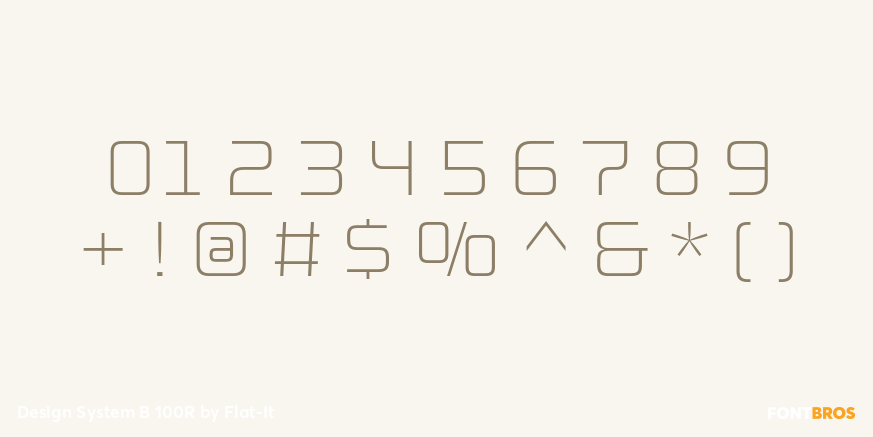 Design System B 100R Font Poster #1