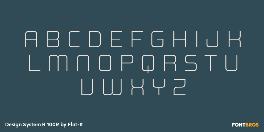 Design System B 100R Font Poster #1