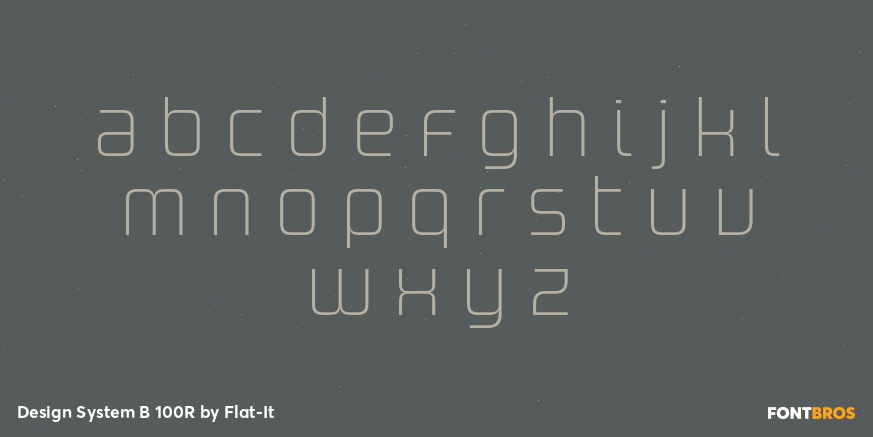 Design System B 100R Font Poster #1