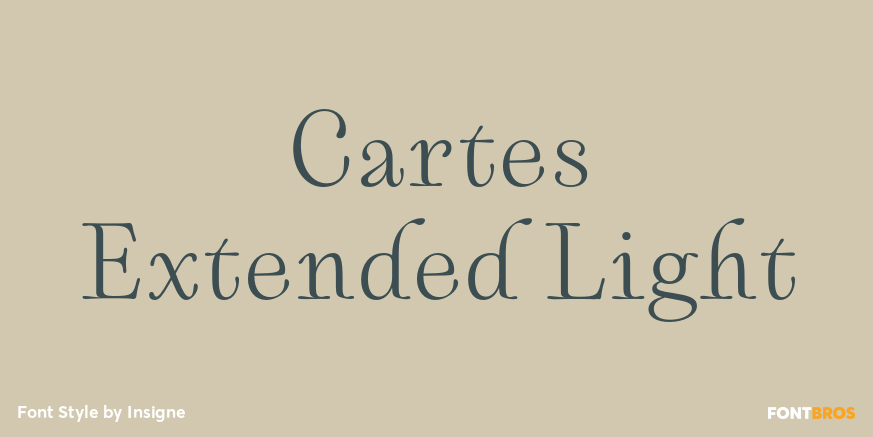Cartes Extended Light Font Poster #1