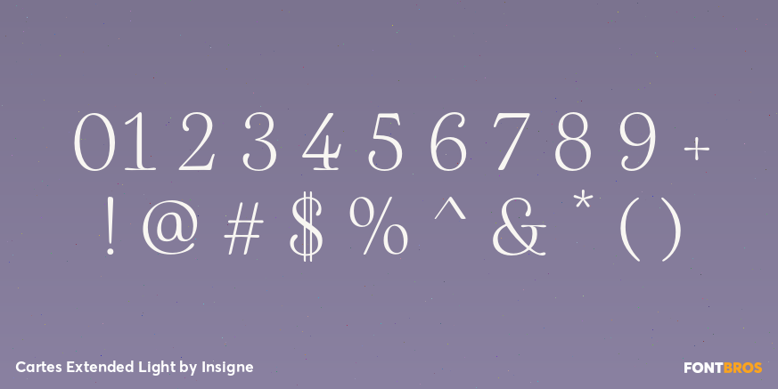 Cartes Extended Light Font Poster #1