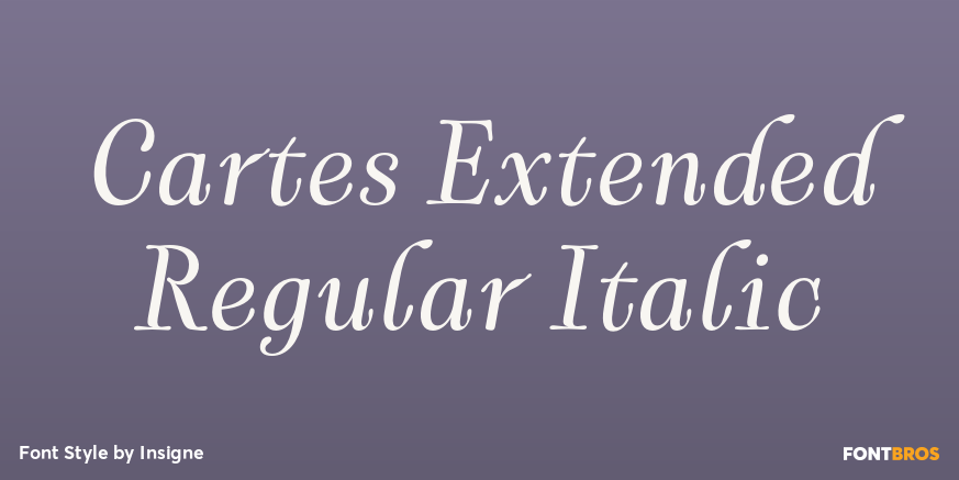 Cartes Extended Regular Italic Font Poster #1