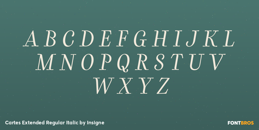 Cartes Extended Regular Italic Font Poster #1