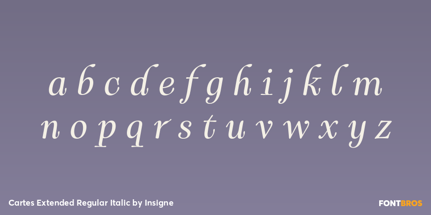 Cartes Extended Regular Italic Font Poster #1