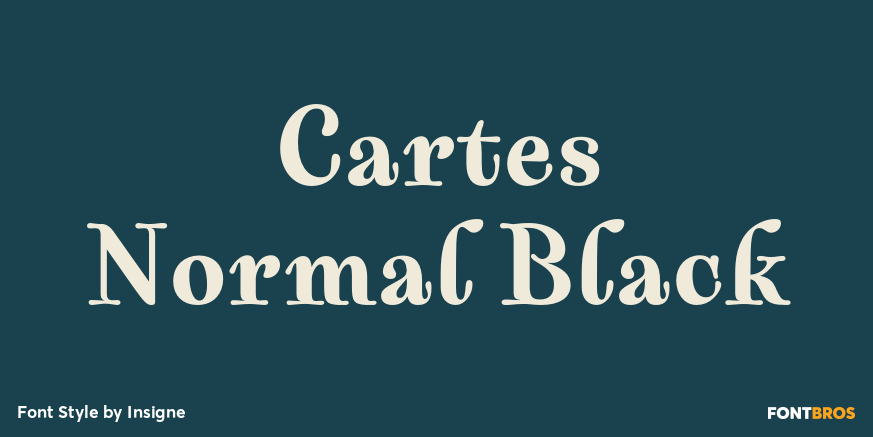 Cartes Normal Black Font Poster #1