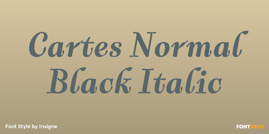 Cartes Normal Black Italic Font Poster #1