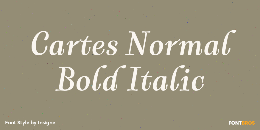 Cartes Normal Bold Italic Font Poster #1