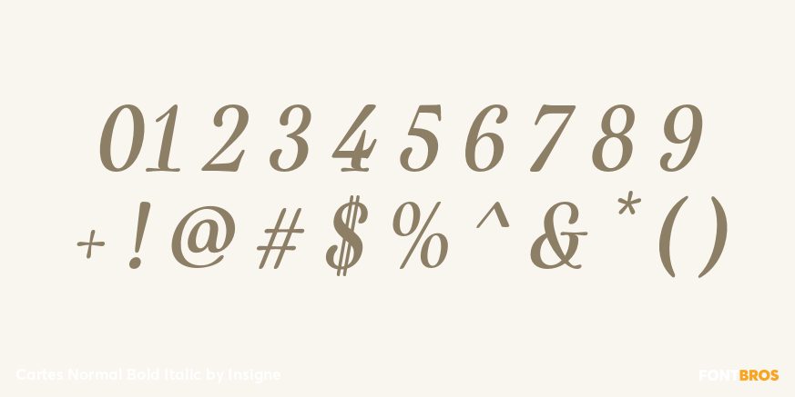 Cartes Normal Bold Italic Font Poster #1