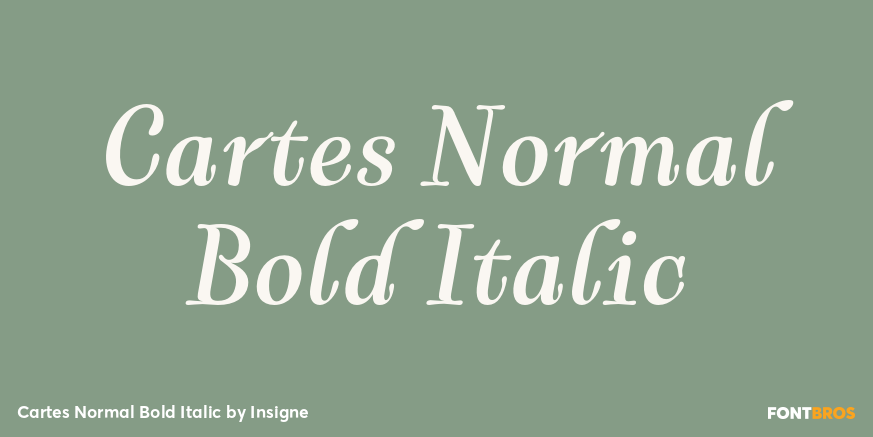 Cartes Normal Bold Italic Font Poster #1