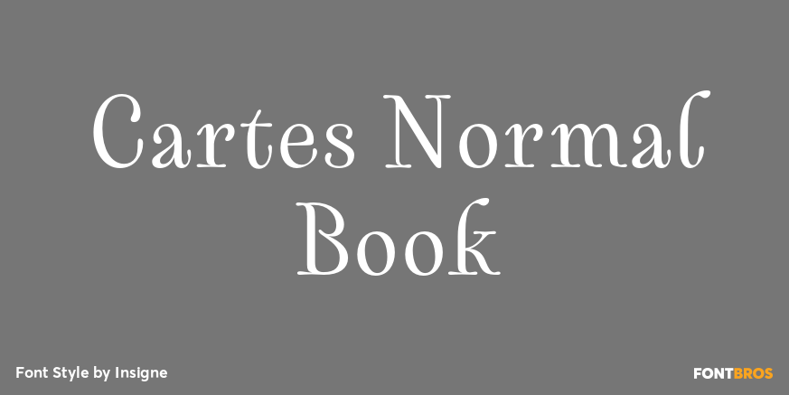 Cartes Normal Book Font Poster #1