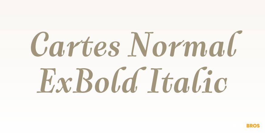 Cartes Normal ExBold Italic Font Poster #1