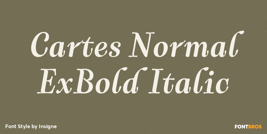 Cartes Normal ExBold Italic Font Poster #1