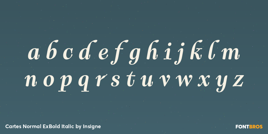 Cartes Normal ExBold Italic Font Poster #3