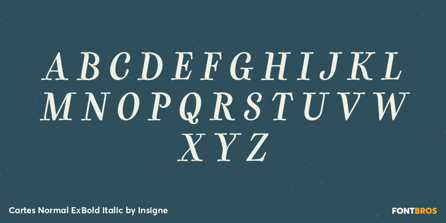 Cartes Normal ExBold Italic Font Poster #1