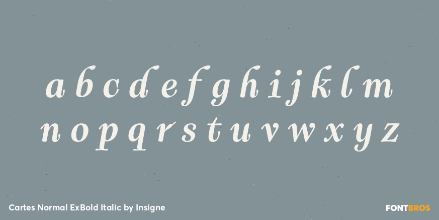 Cartes Normal ExBold Italic Font Poster #1