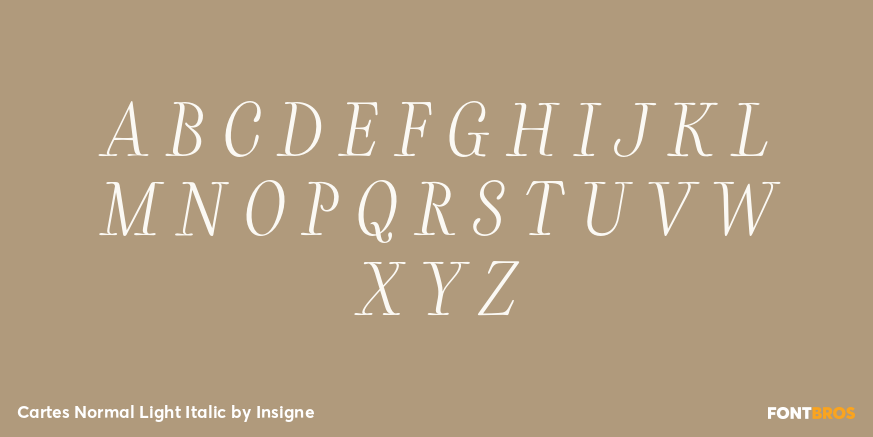 Cartes Normal Light Italic Font Poster #1