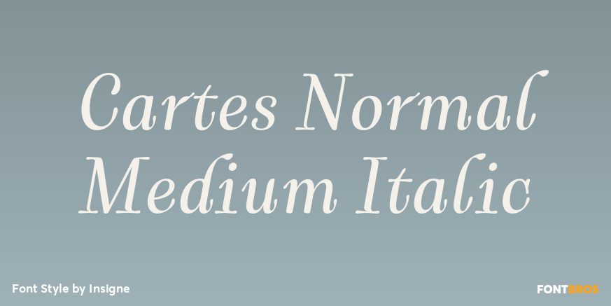 Cartes Normal Medium Italic Font Poster #1