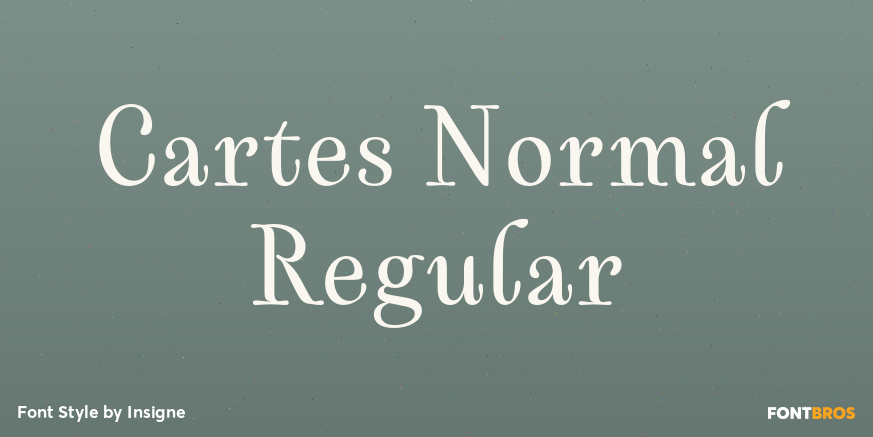 Cartes Normal Regular Font Poster #1