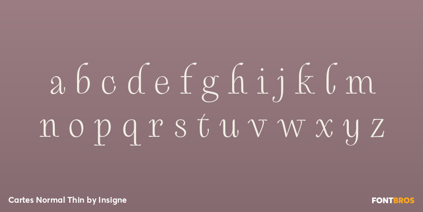 Cartes Normal Thin Font Poster #3