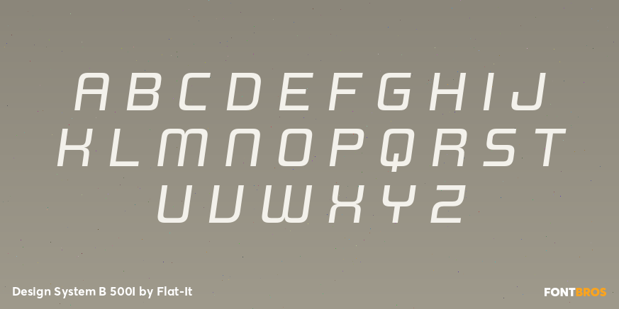 Design System B 500I Font Poster #2