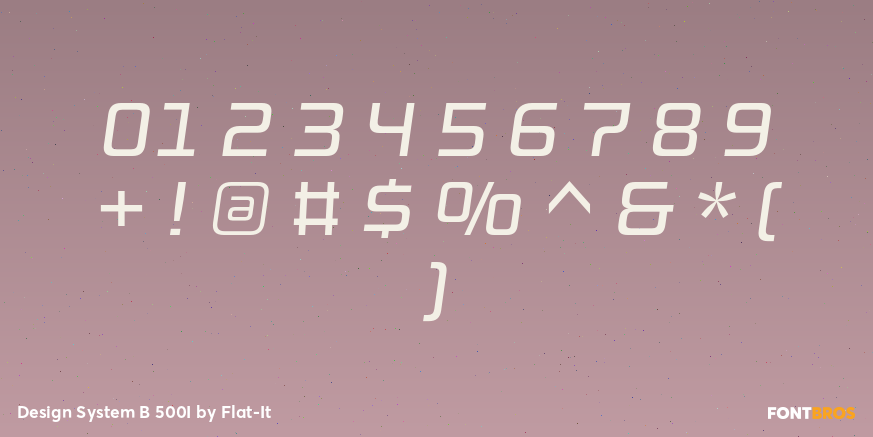 Design System B 500I Font Poster #4