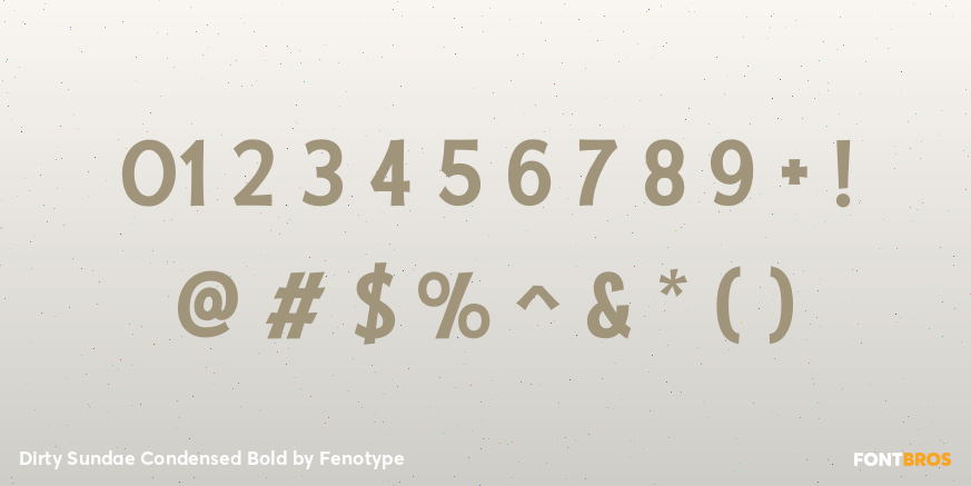 Dirty Sundae Condensed Bold Font Poster #1