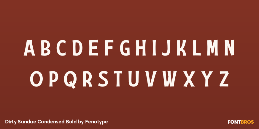 Dirty Sundae Condensed Bold Font Poster #3