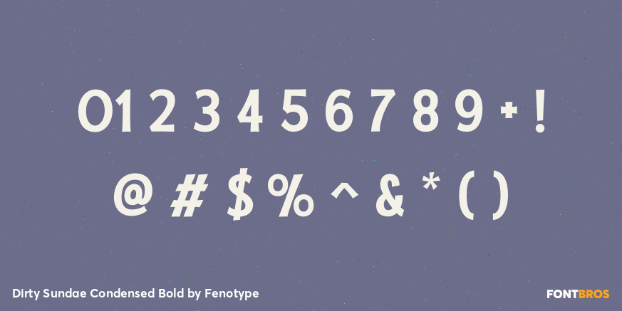 Dirty Sundae Condensed Bold Font Poster #4