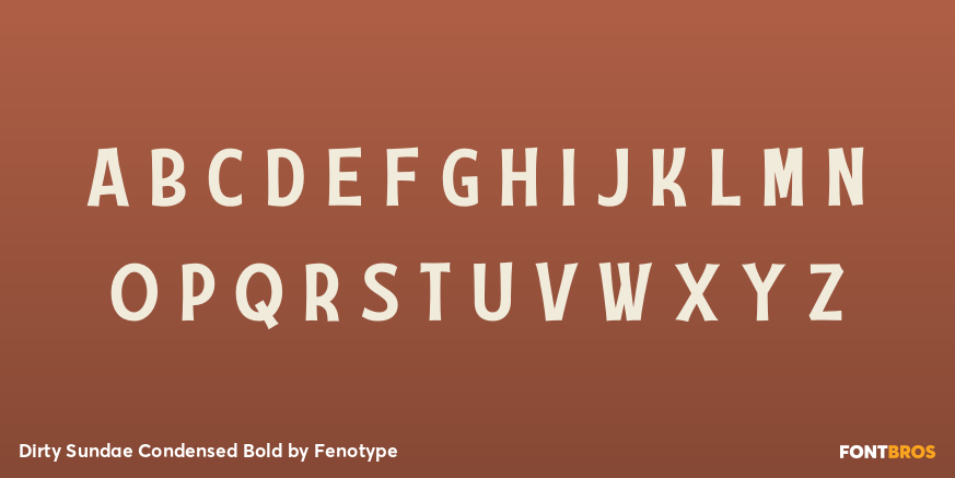 Dirty Sundae Condensed Bold Font Poster #1