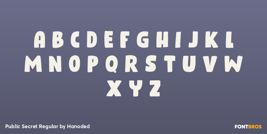 Public Secret Regular Font Poster #2