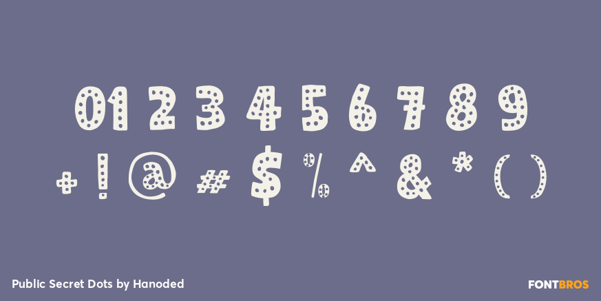 Public Secret Dots Font Poster #4