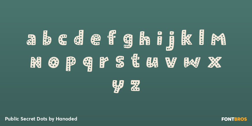 Public Secret Dots Font Poster #3