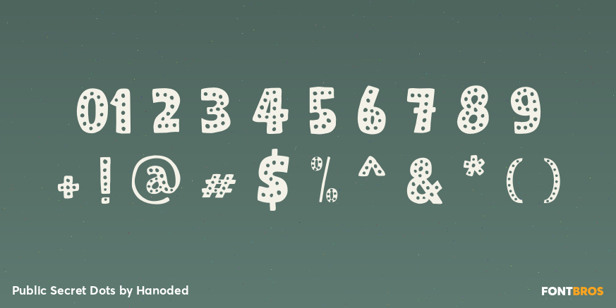 Public Secret Dots Font Poster #4