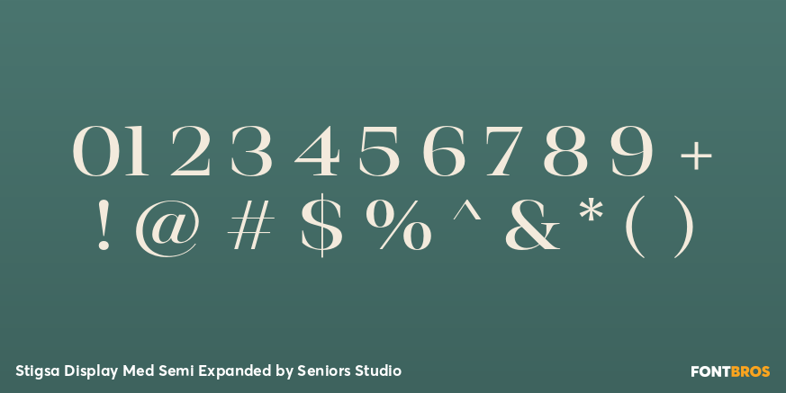 Stigsa Display Med Semi Expanded Font Poster #4