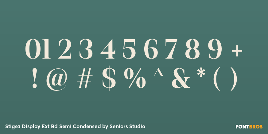 Stigsa Display Ext Bd Semi Condensed Font Poster #1