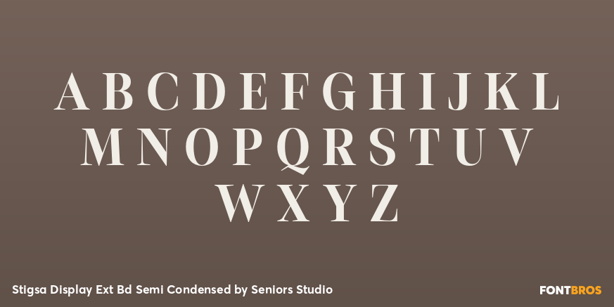Stigsa Display Ext Bd Semi Condensed Font Poster #1