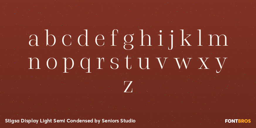 Stigsa Display Light Semi Condensed Font Poster #1