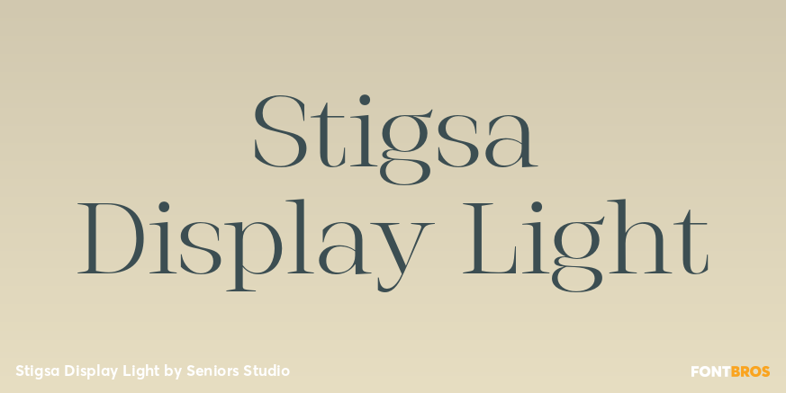 Stigsa Display Light Font Poster #1