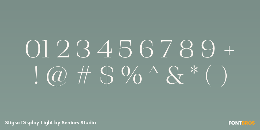 Stigsa Display Light Font Poster #4